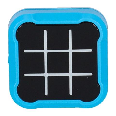 Kółko krzyżyk gra elektroniczna logiczna tic tac toe konsola przenośna niebieska