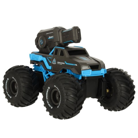 Samochód RC amfibia wodoodporny sterowany gestami ręką + 2 piloty niebieski