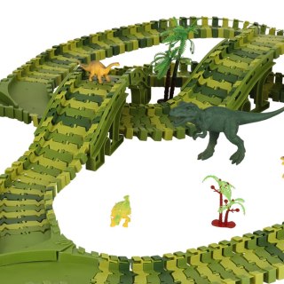 Tor wyścigowy dinozaury samochody XXL TRACK 240 elementów