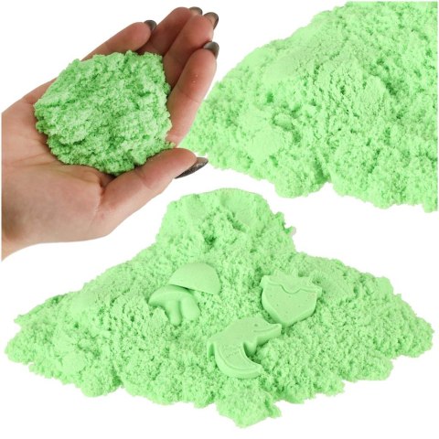 Piasek sensoryczny dla dzieci 1kg w woreczku zielony